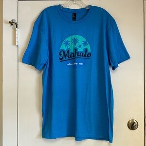 MAHALO Las Vegas California Fremont Mainstreet Station T-Shirt Blue Palm XL